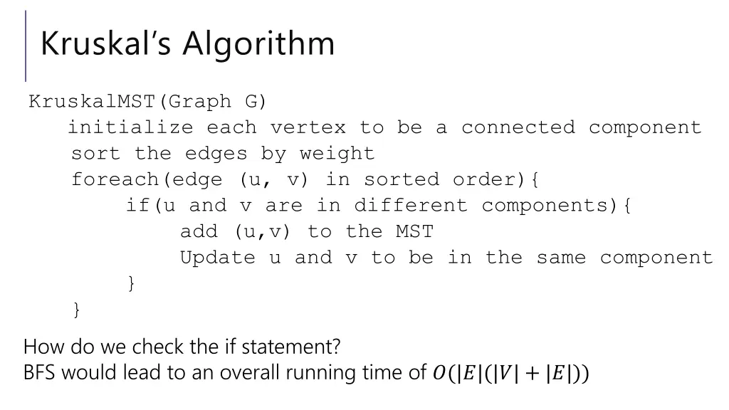 kruskal s algorithm