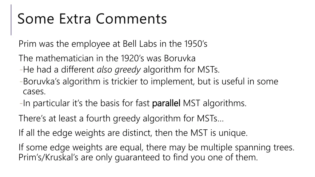 some extra comments