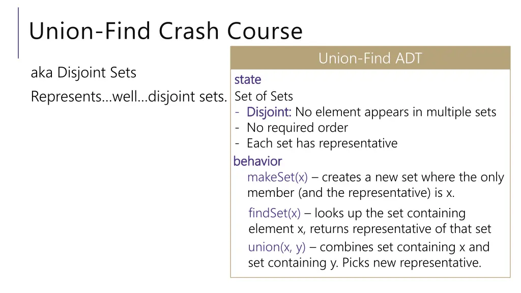 union find crash course