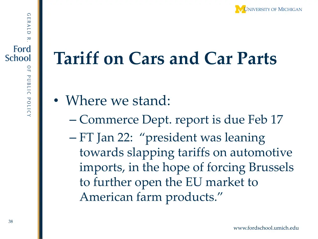 tariff on cars and car parts 3