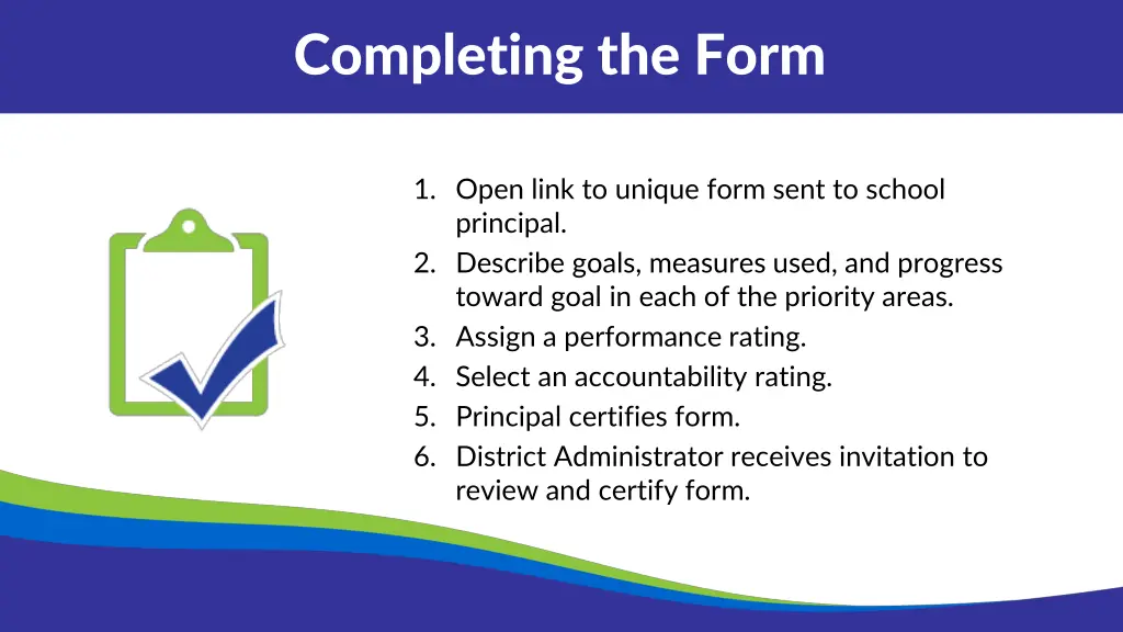 completing the form