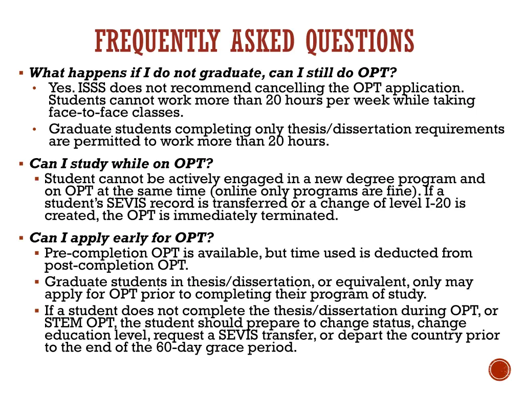 frequently asked questions what happens
