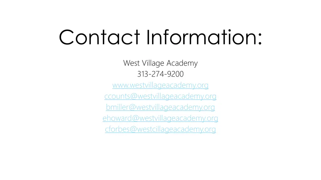 contact information