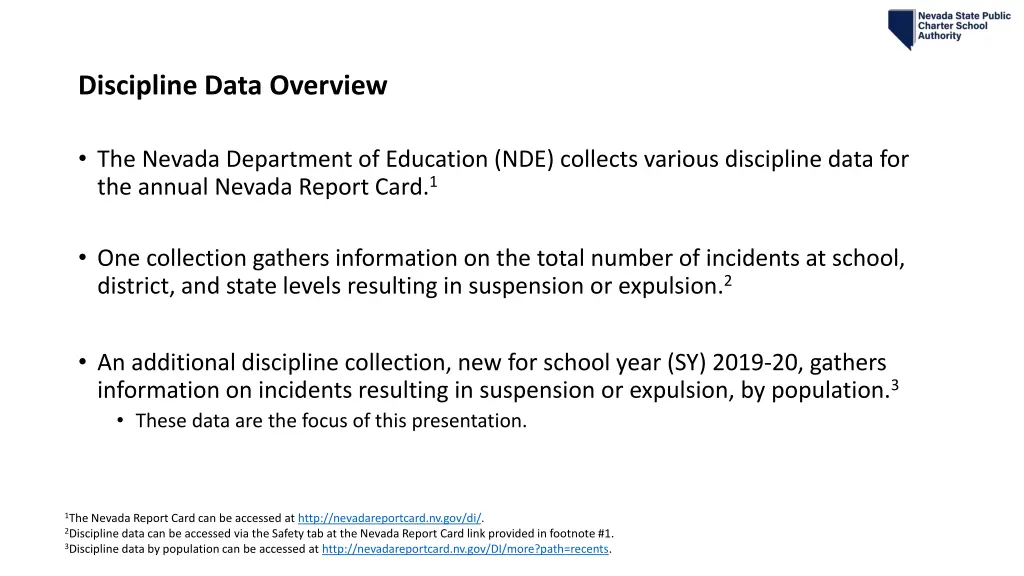 discipline data overview