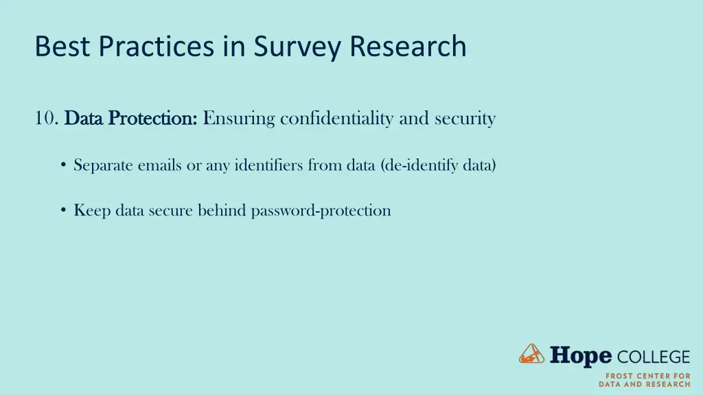 best practices in survey research 10