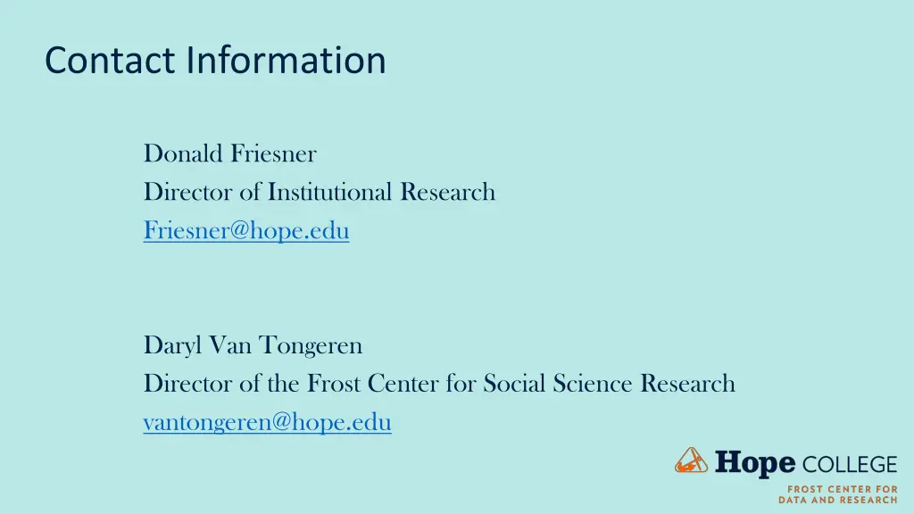 contact information