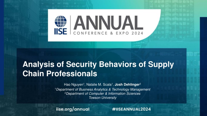 analysis of security behaviors of supply chain