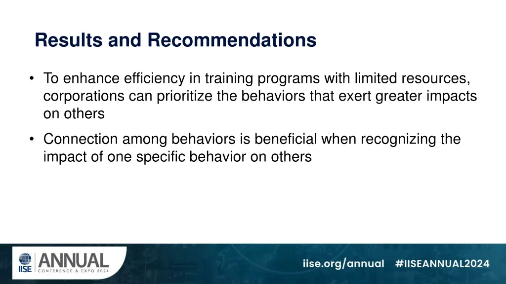 results and recommendations 1