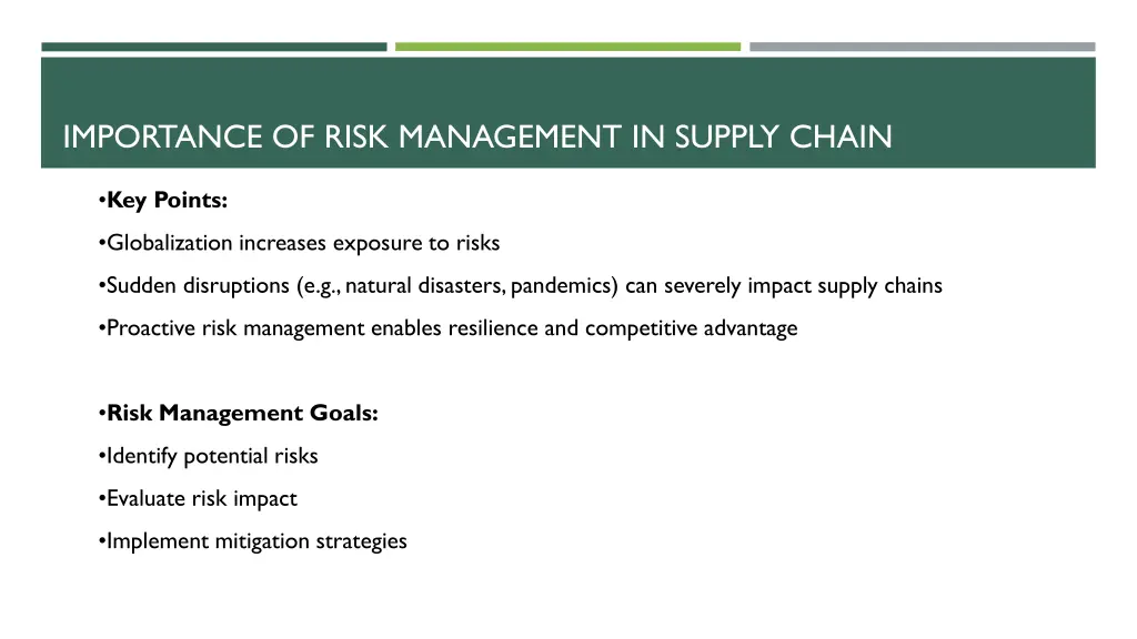 importance of risk management in supply chain