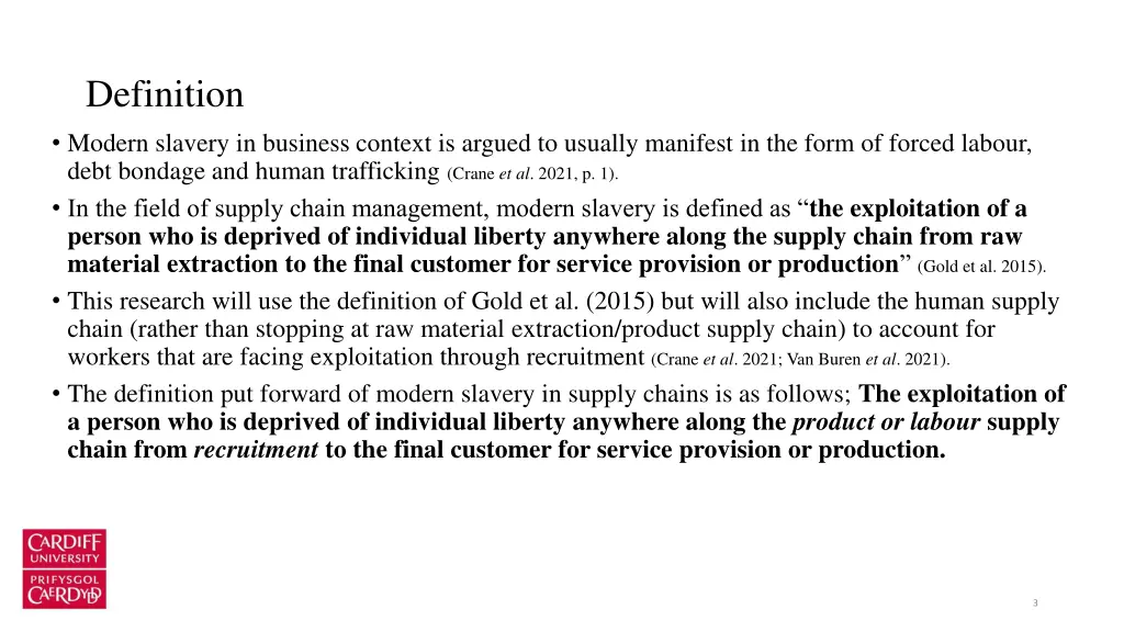 definition modern slavery in business context