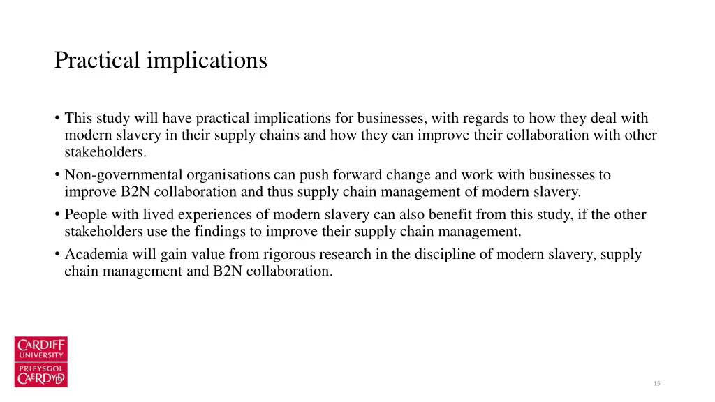 practical implications
