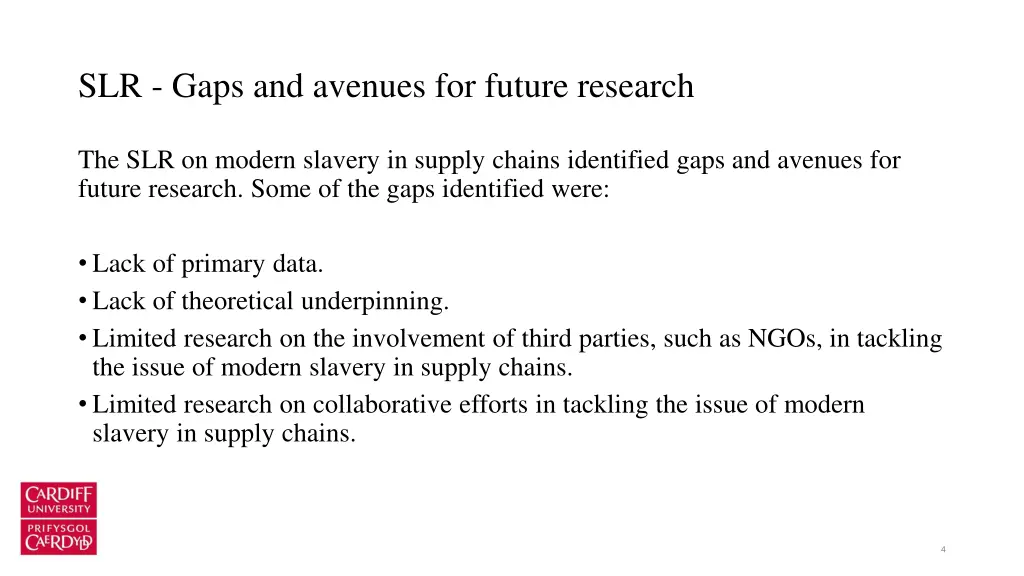 slr gaps and avenues for future research