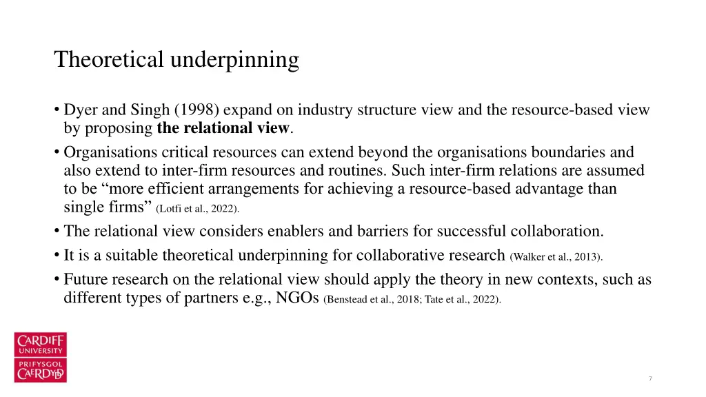 theoretical underpinning