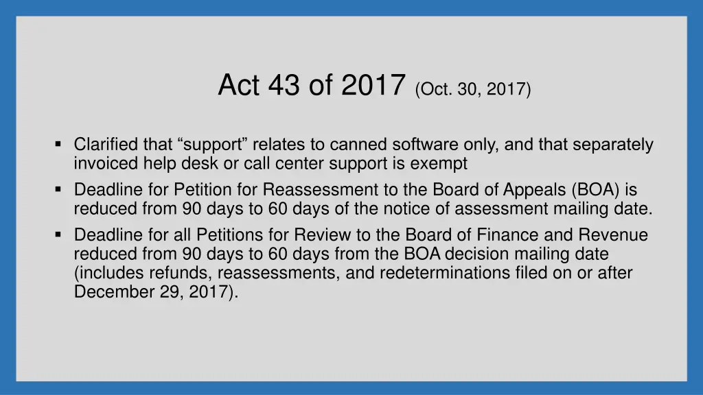 act 43 of 2017 oct 30 2017