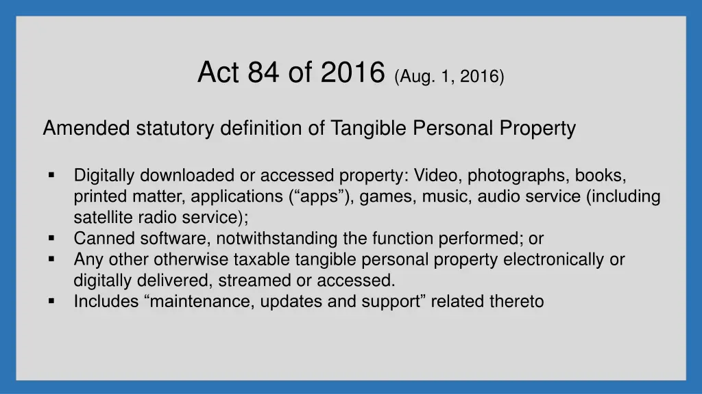 act 84 of 2016 aug 1 2016