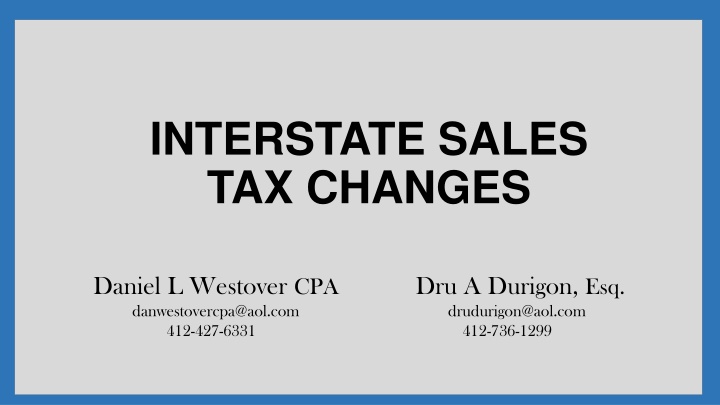 interstate sales tax changes