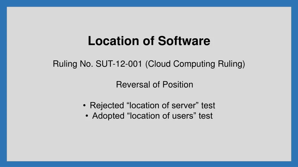 location of software