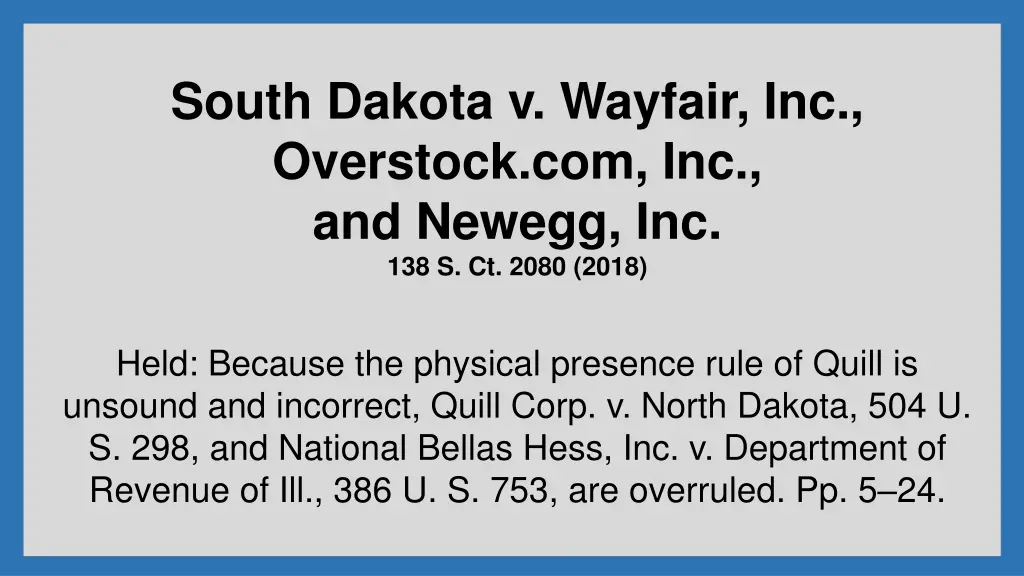 south dakota v wayfair inc overstock