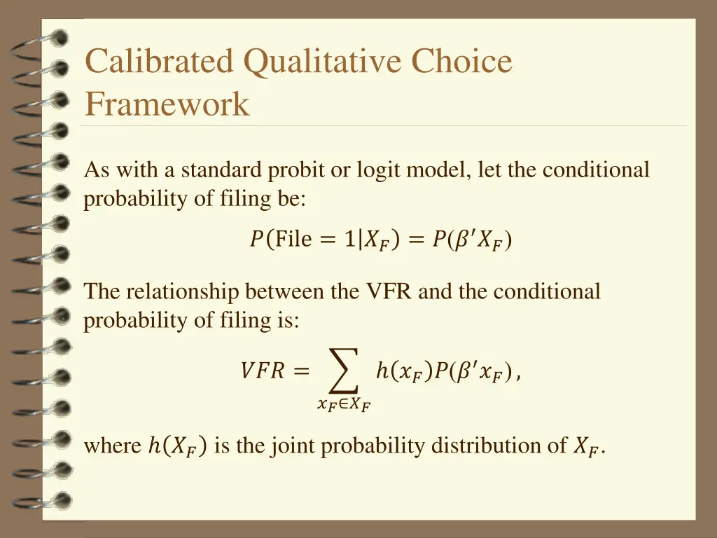 calibrated qualitative choice framework