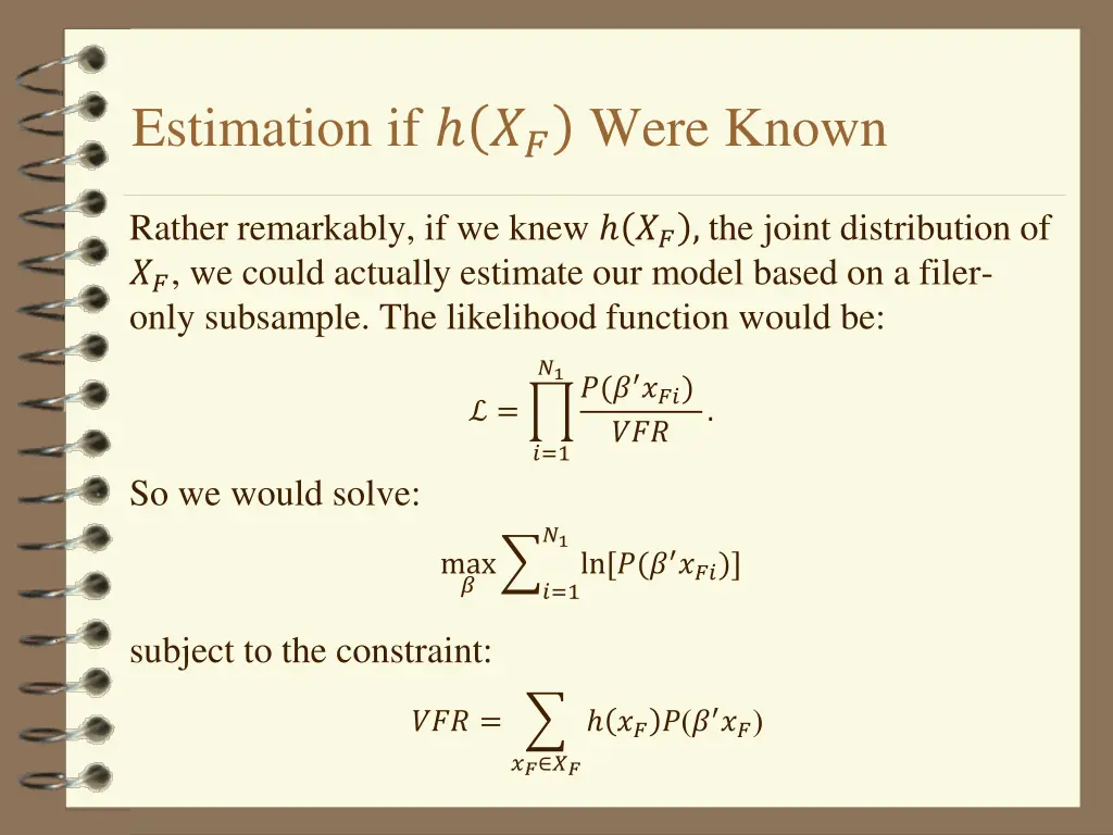 estimation if were known
