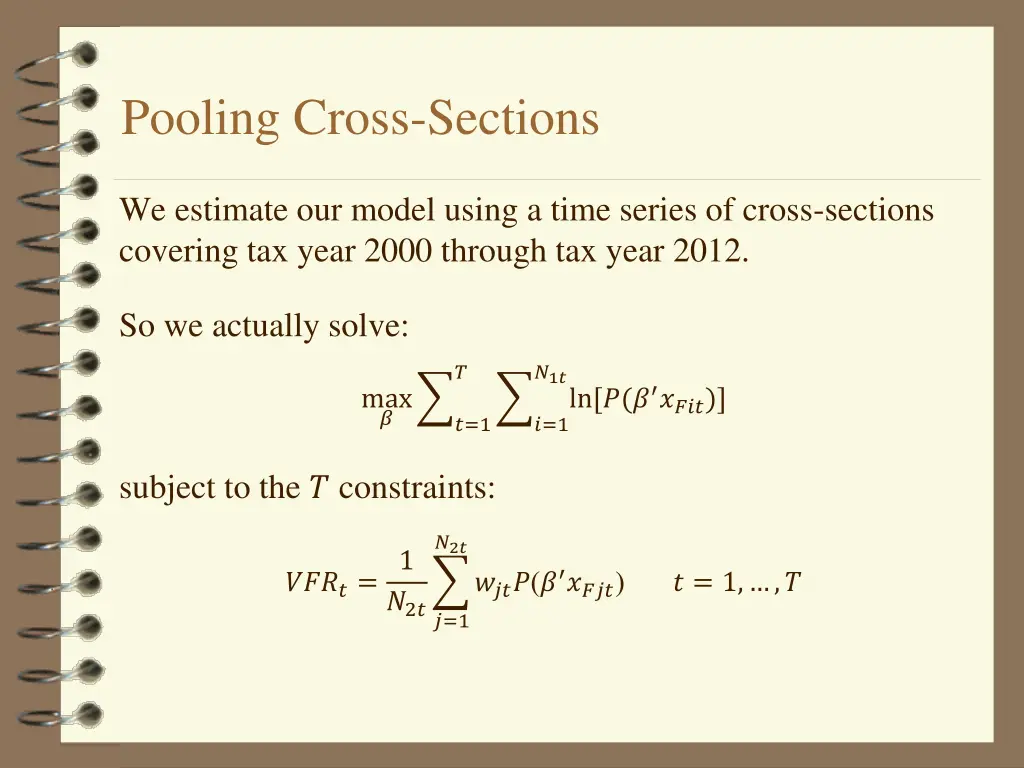 pooling cross sections