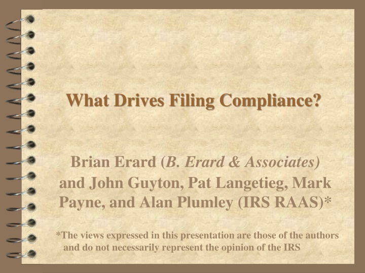 what drives filing compliance