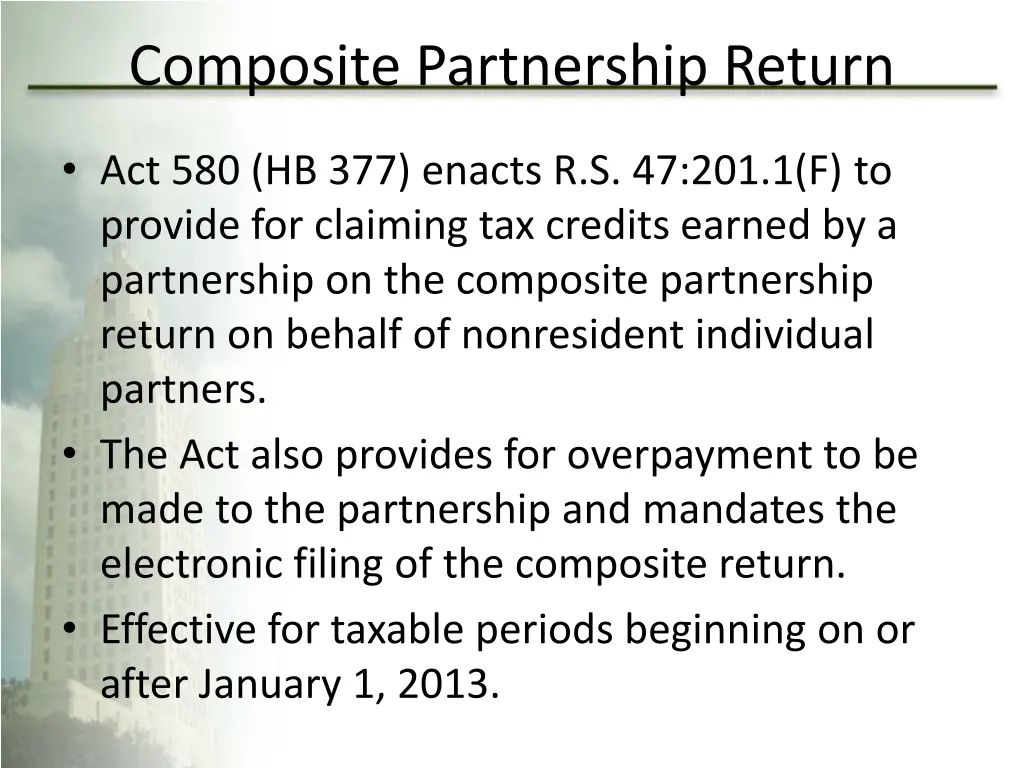 composite partnership return