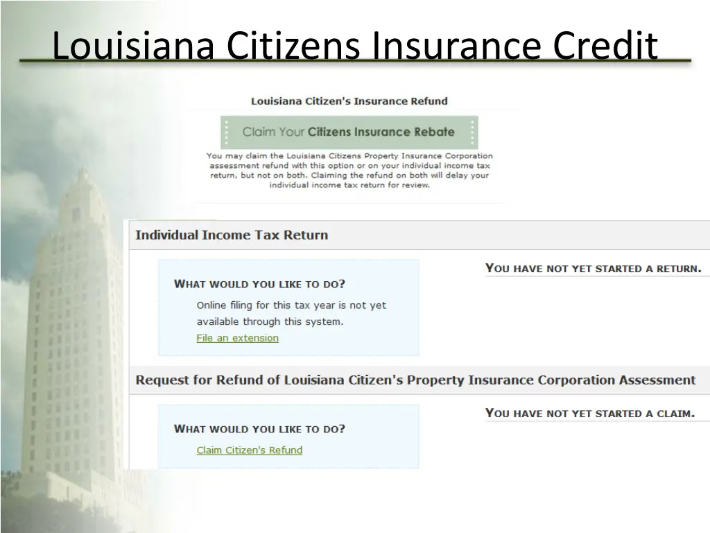 louisiana citizens insurance credit 1
