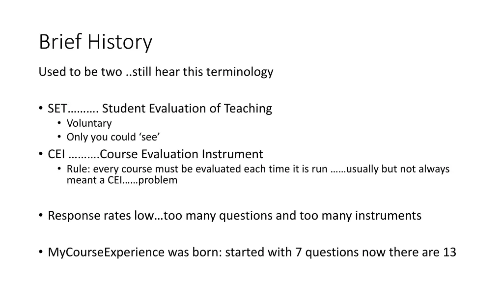 brief history
