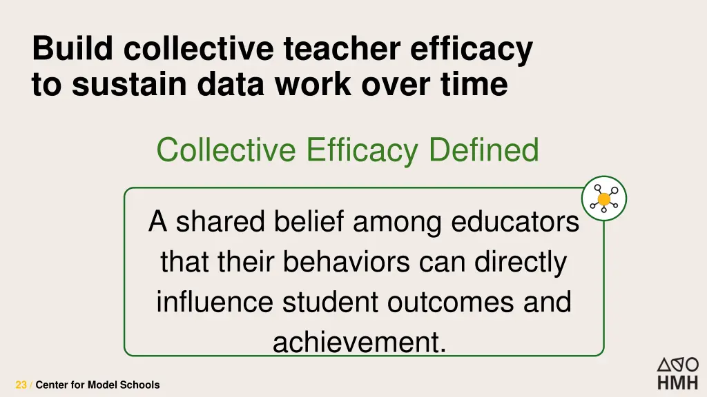 build collective teacher efficacy to sustain data
