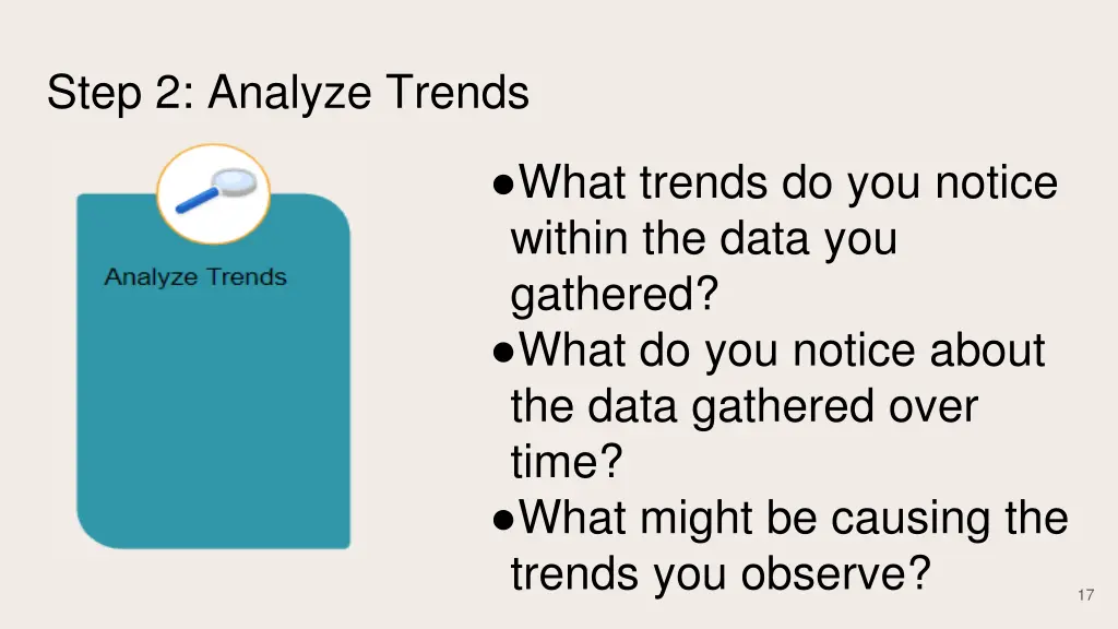 step 2 analyze trends