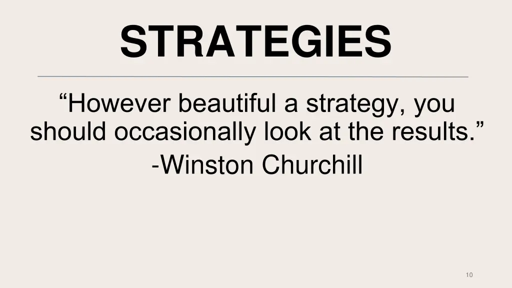 strategies