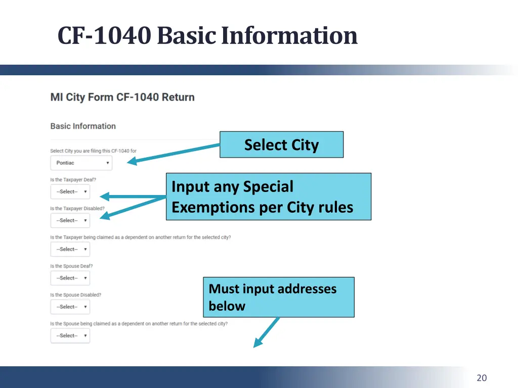 cf 1040 basic information