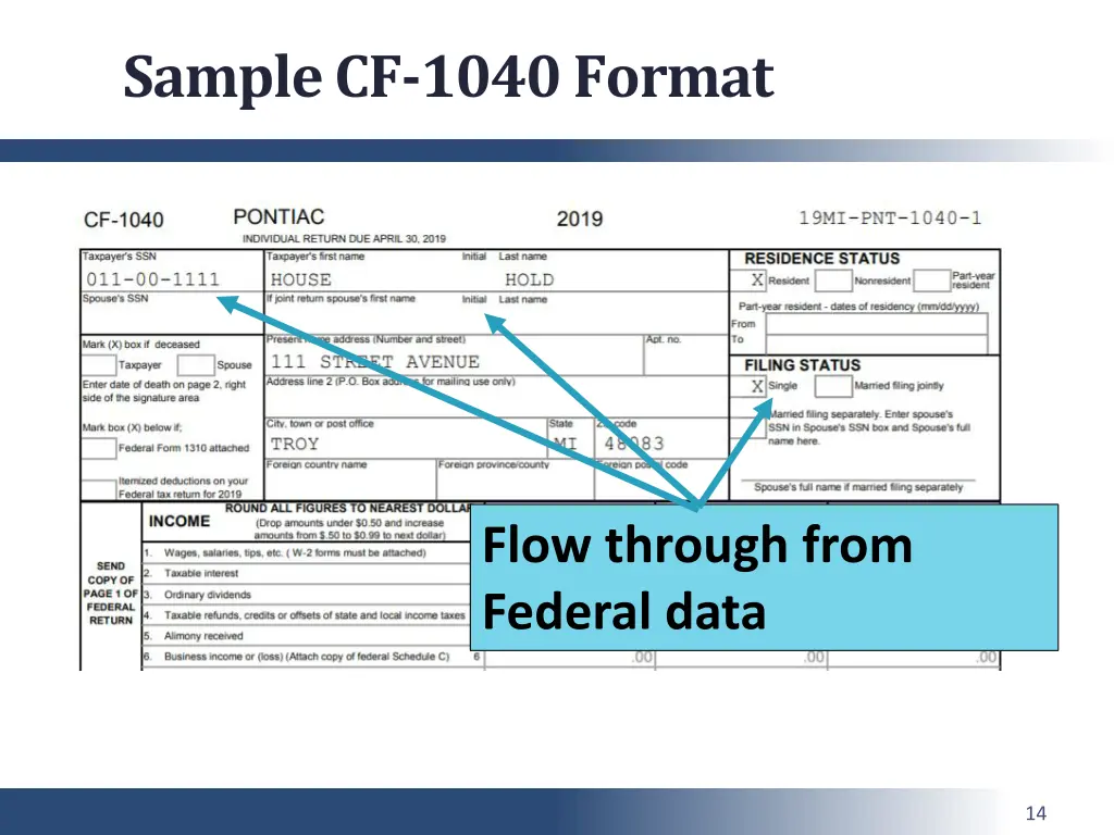 sample cf 1040 format