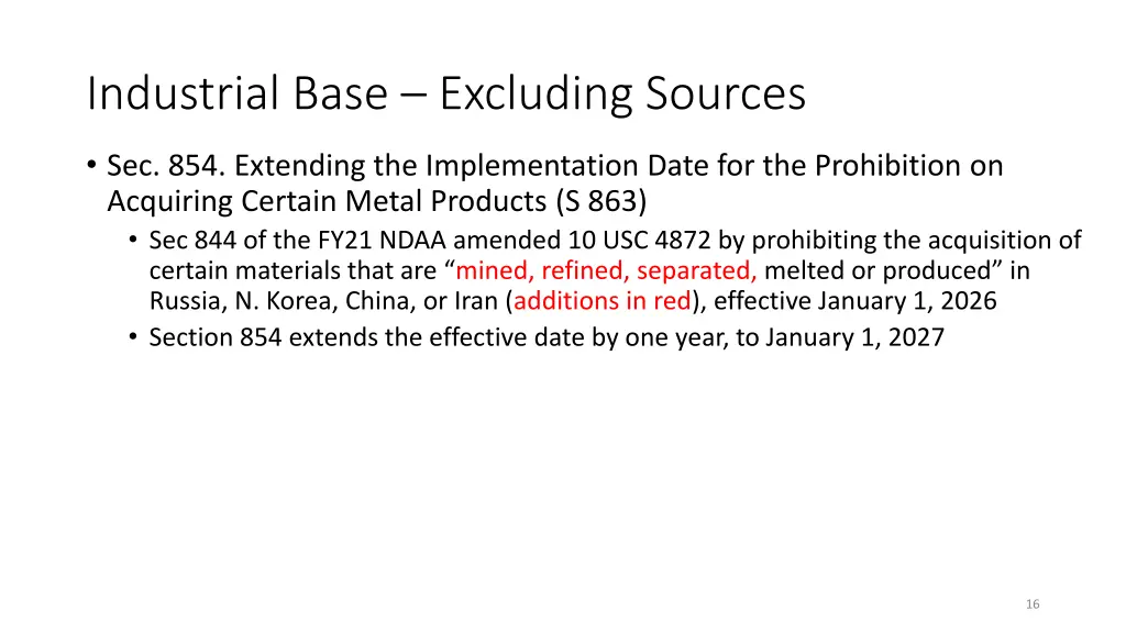 industrial base excluding sources 3