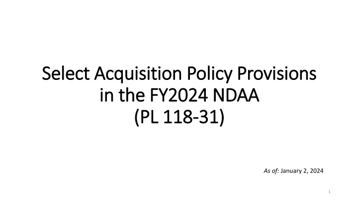 select acquisition policy provisions select