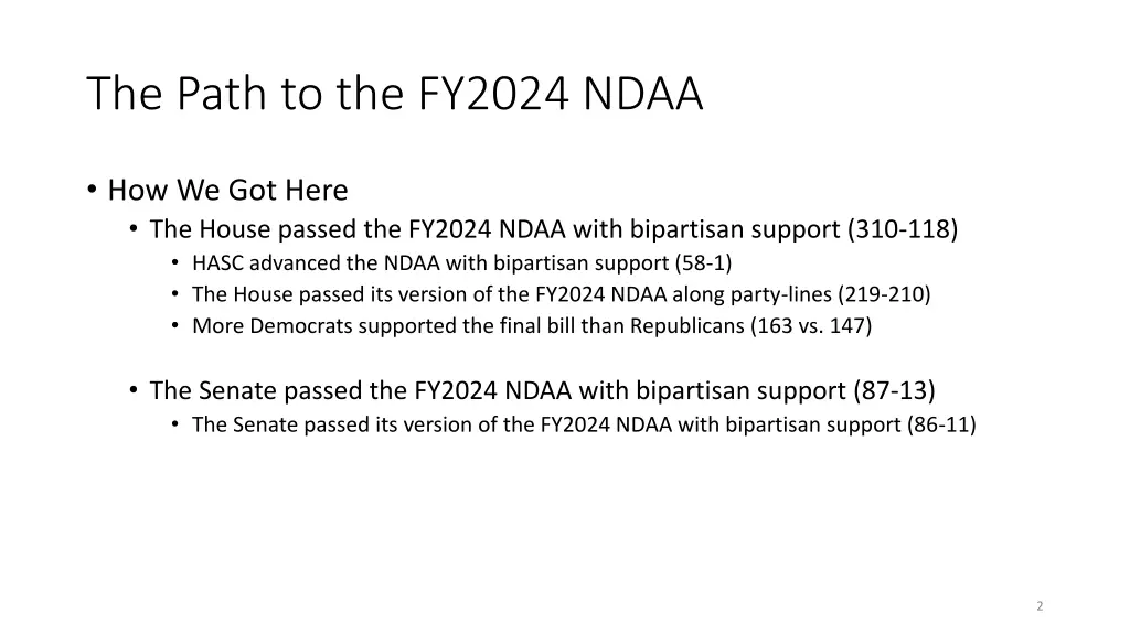 the path to the fy2024 ndaa
