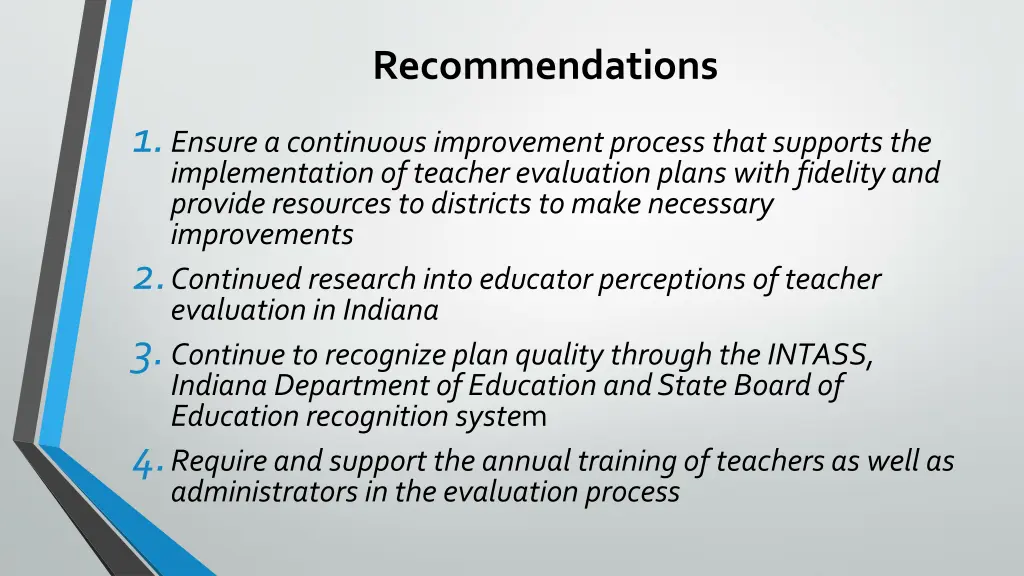 recommendations