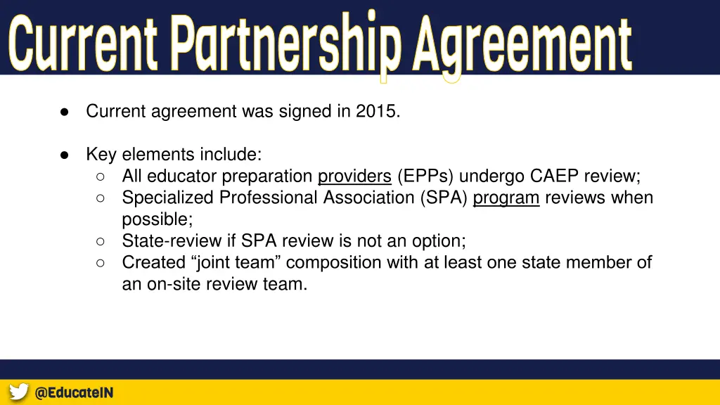 current partnership agreement