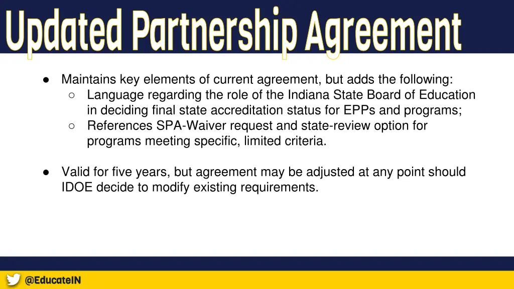 updated partnership agreement
