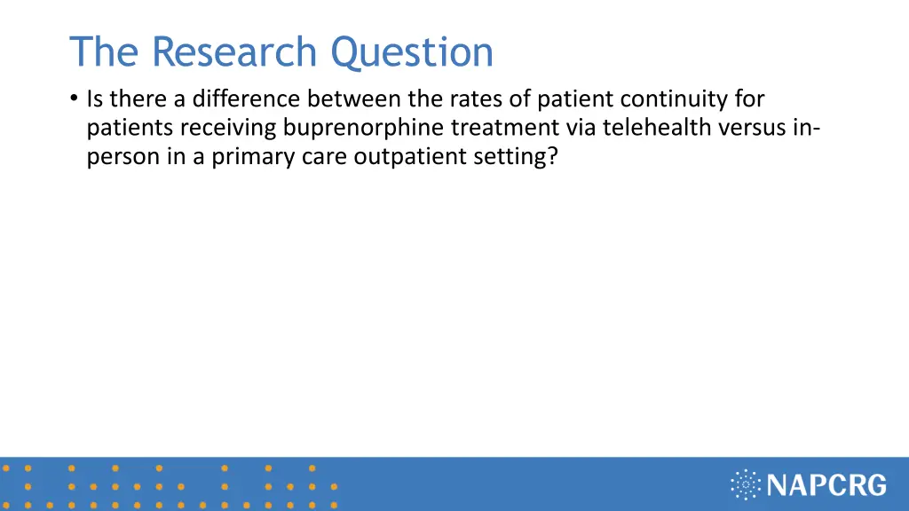 the research question is there a difference