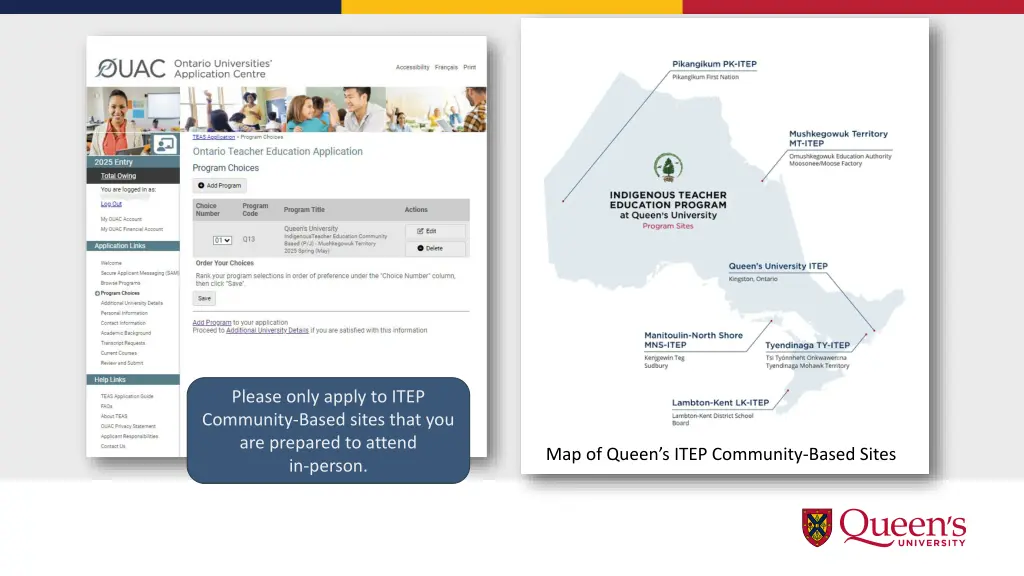 please only apply to itep community based sites