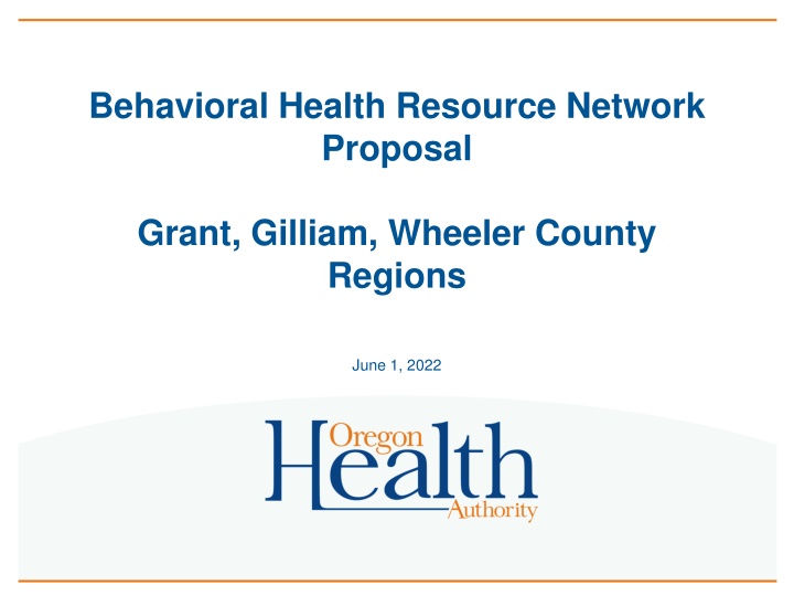 behavioral health resource network proposal