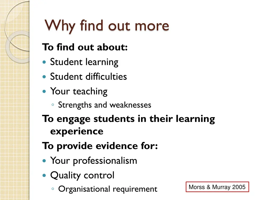 why find out more
