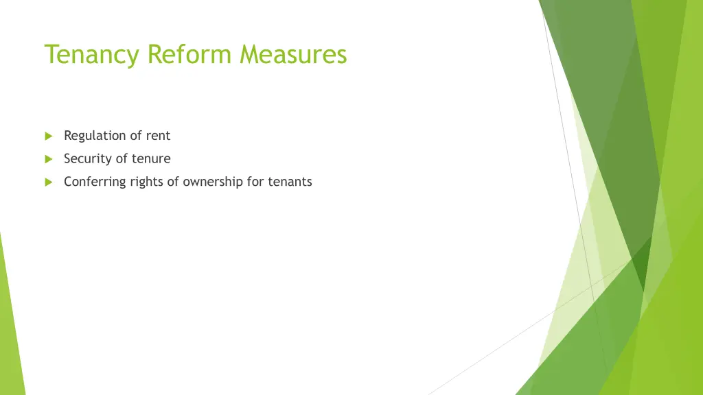 tenancy reform measures