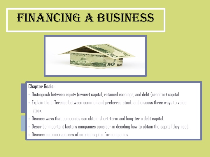 financing a business