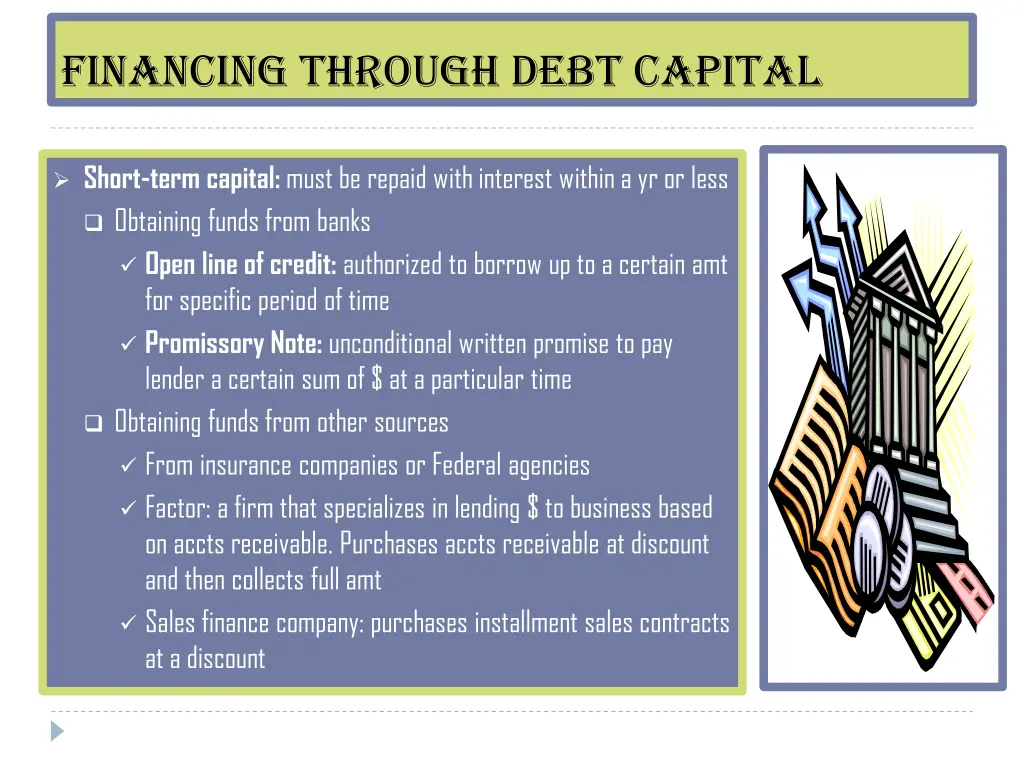 financing through debt capital
