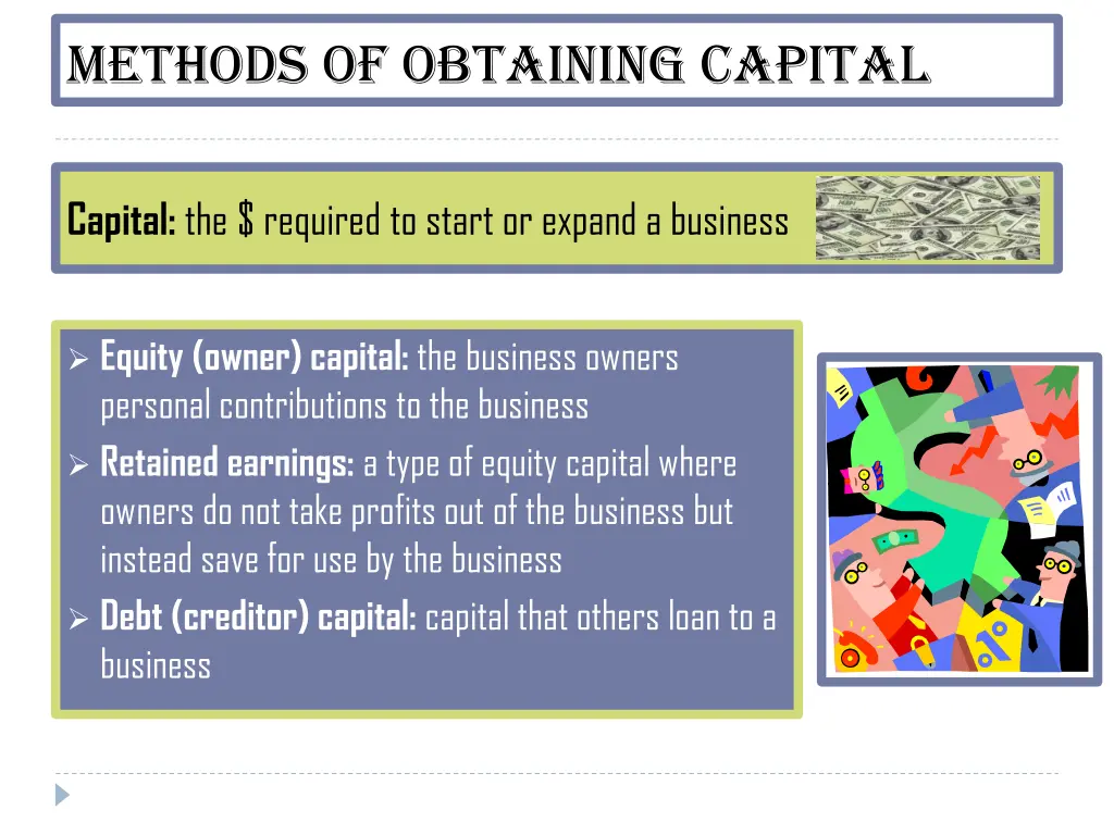 methods of obtaining capital
