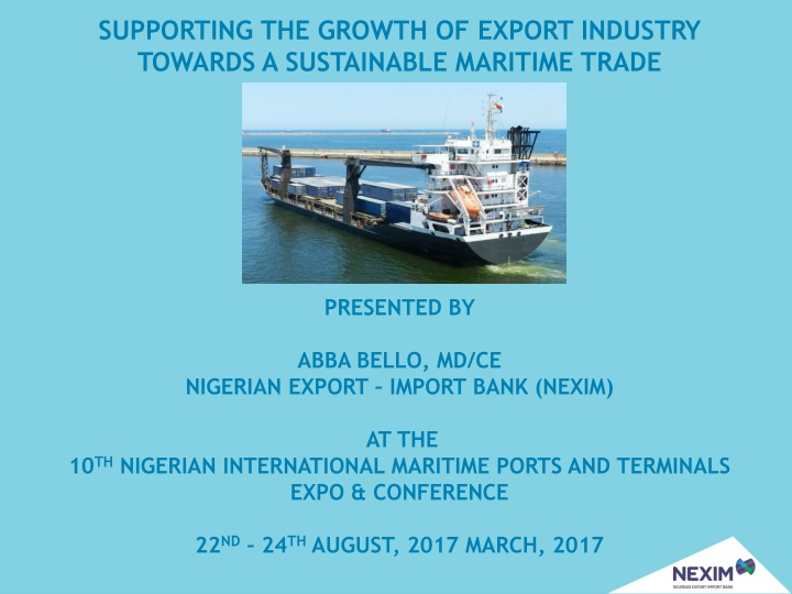supporting the growth of export industry towards