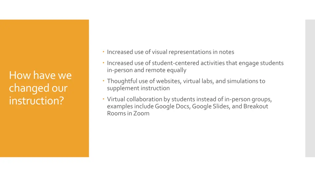 increased use of visual representations in notes